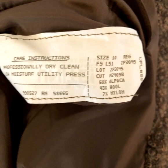 Vintage Pietrefesa Alpaca Wool Marbled Brown Blazer, Size 10 - Picture 8 of 8